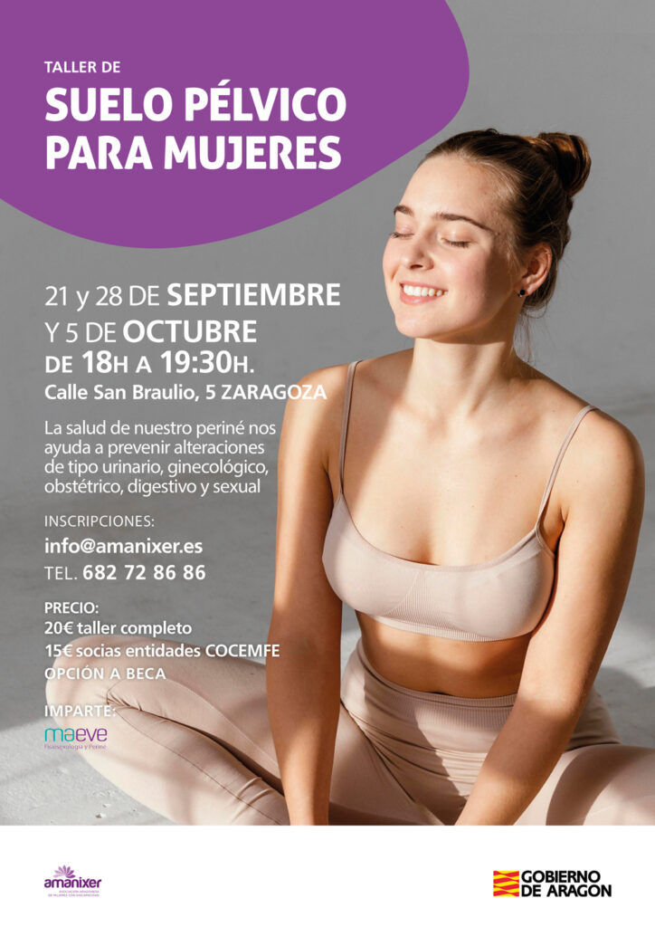 Cartel del taller de suelo pélvico para mujeres