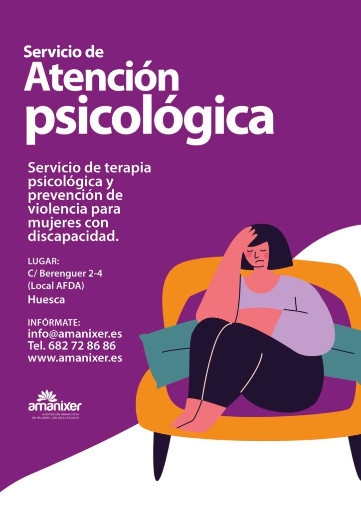 Cartel terapia psicológica en Huesca