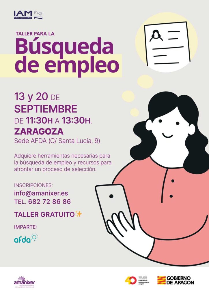 Cartel taller búsqueda de empleo