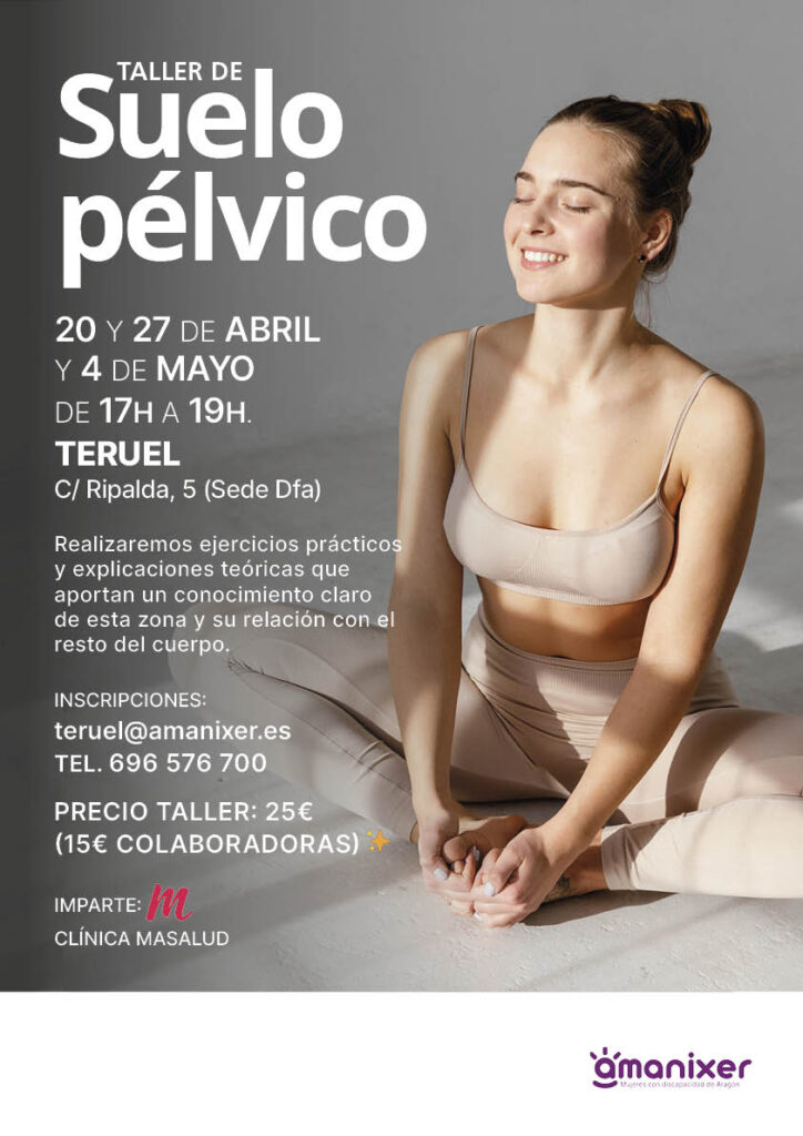 Cartel del taller de suelo pélvico en teruel