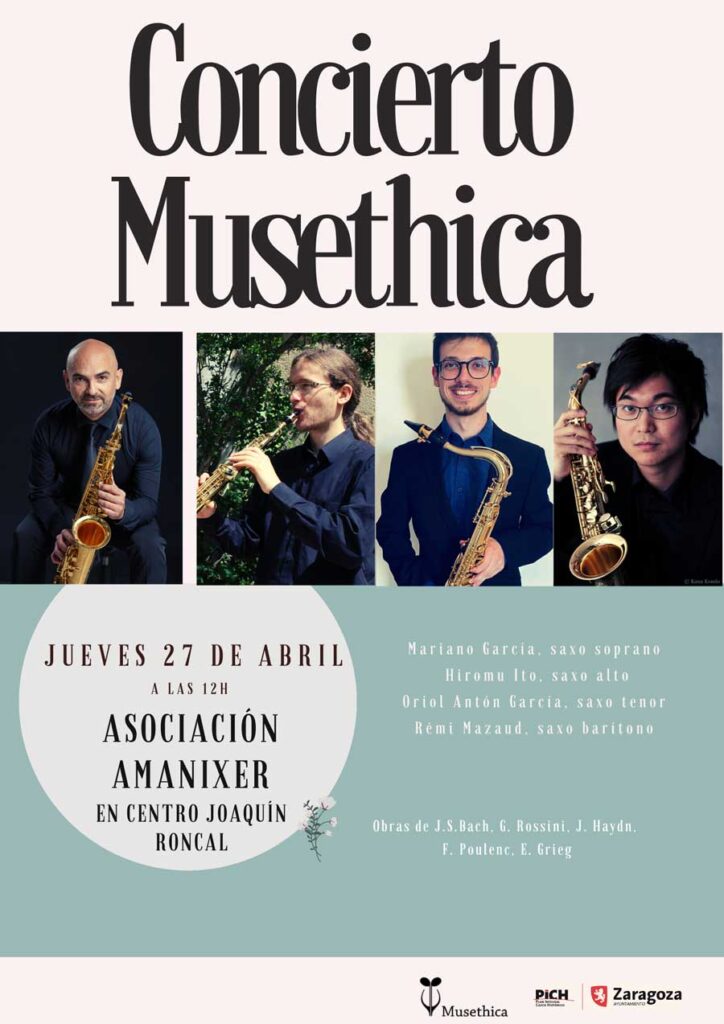 Cartel del Concierto de Musethica en Zaragoza