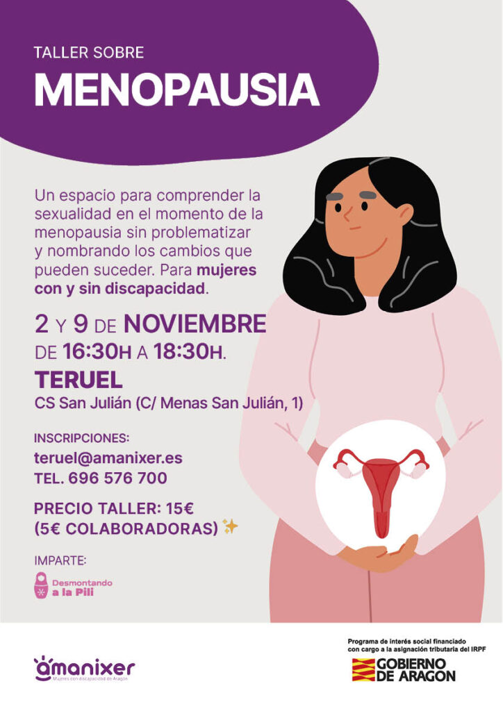 Cartel sobre menopausia en Teruel
