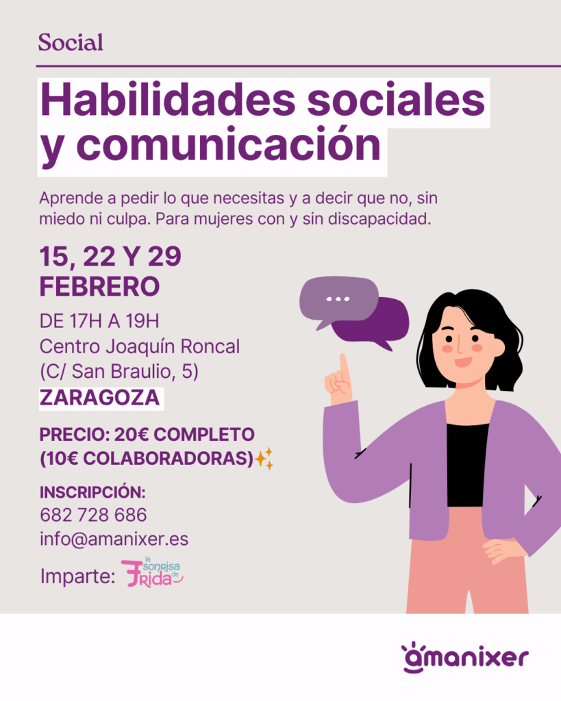 Cartel del taller de habilidades sociales y comunicación